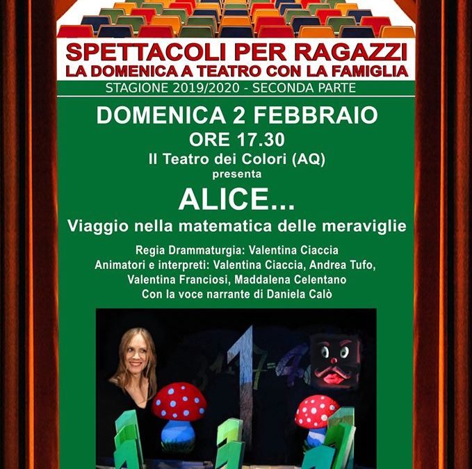 Domenica a Teatro con la famiglia a Perugia: Alice..viaggio nella matematica delle meraviglie