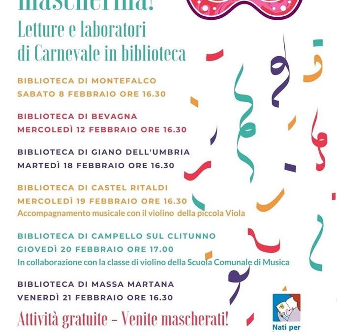 Laboratori e Letture di Carnevale in Biblioteca a Montefalco