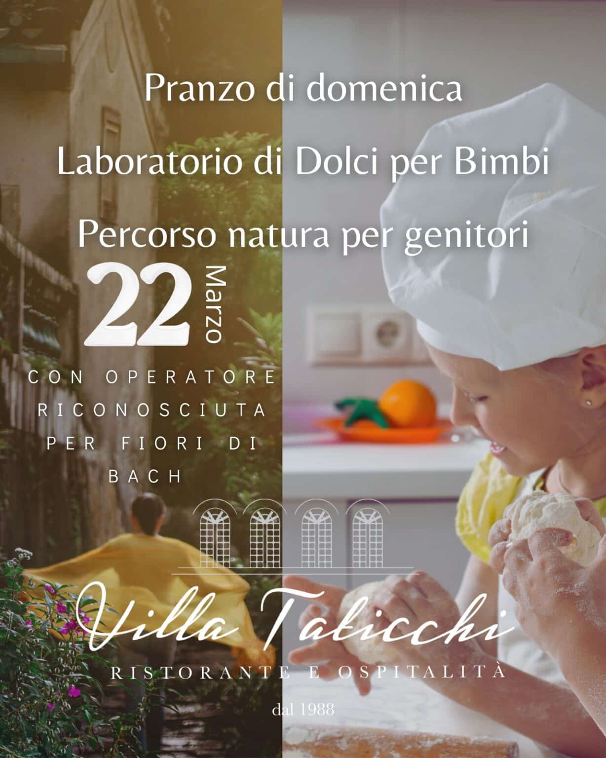 Pranzo con laboratori per adulti e bambini a Villa Taticchi di Perugia